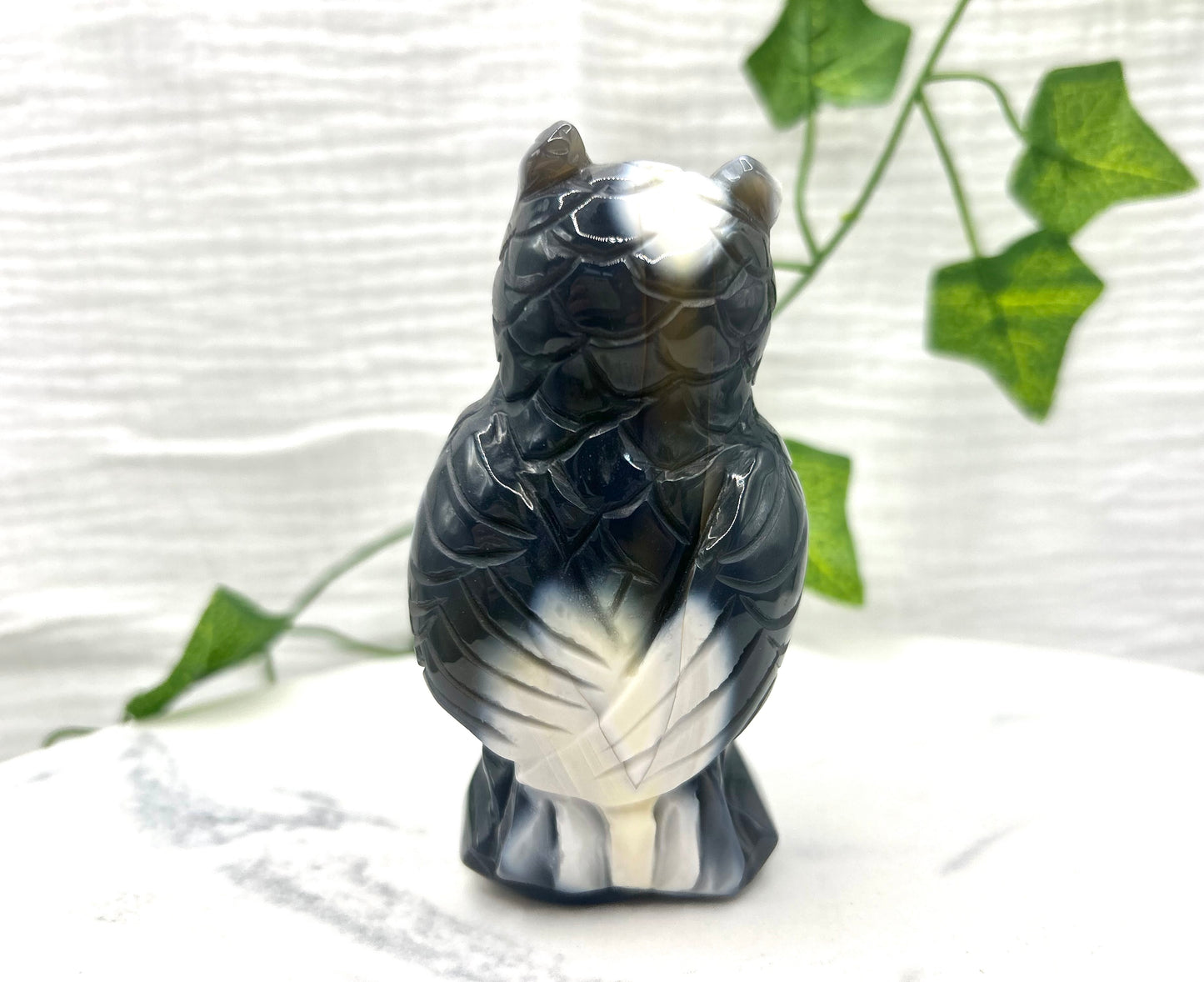 Orca Agate Owl