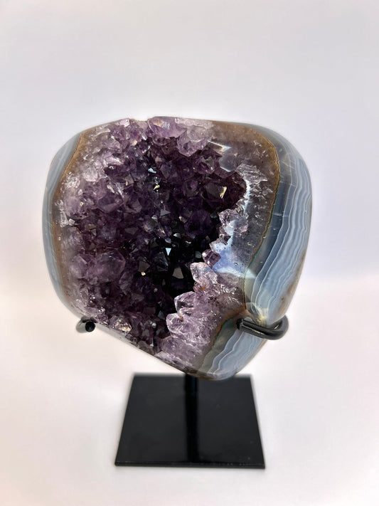 Banded Agate Amethyst Freeform