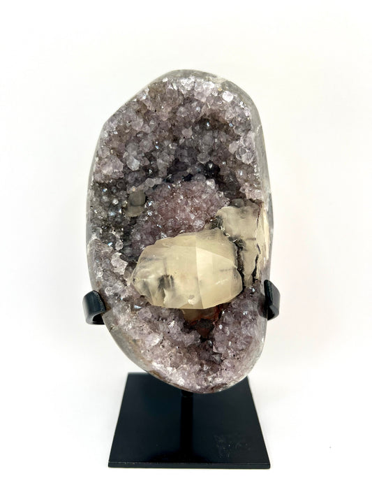 Amethyst with Calcite Freeform