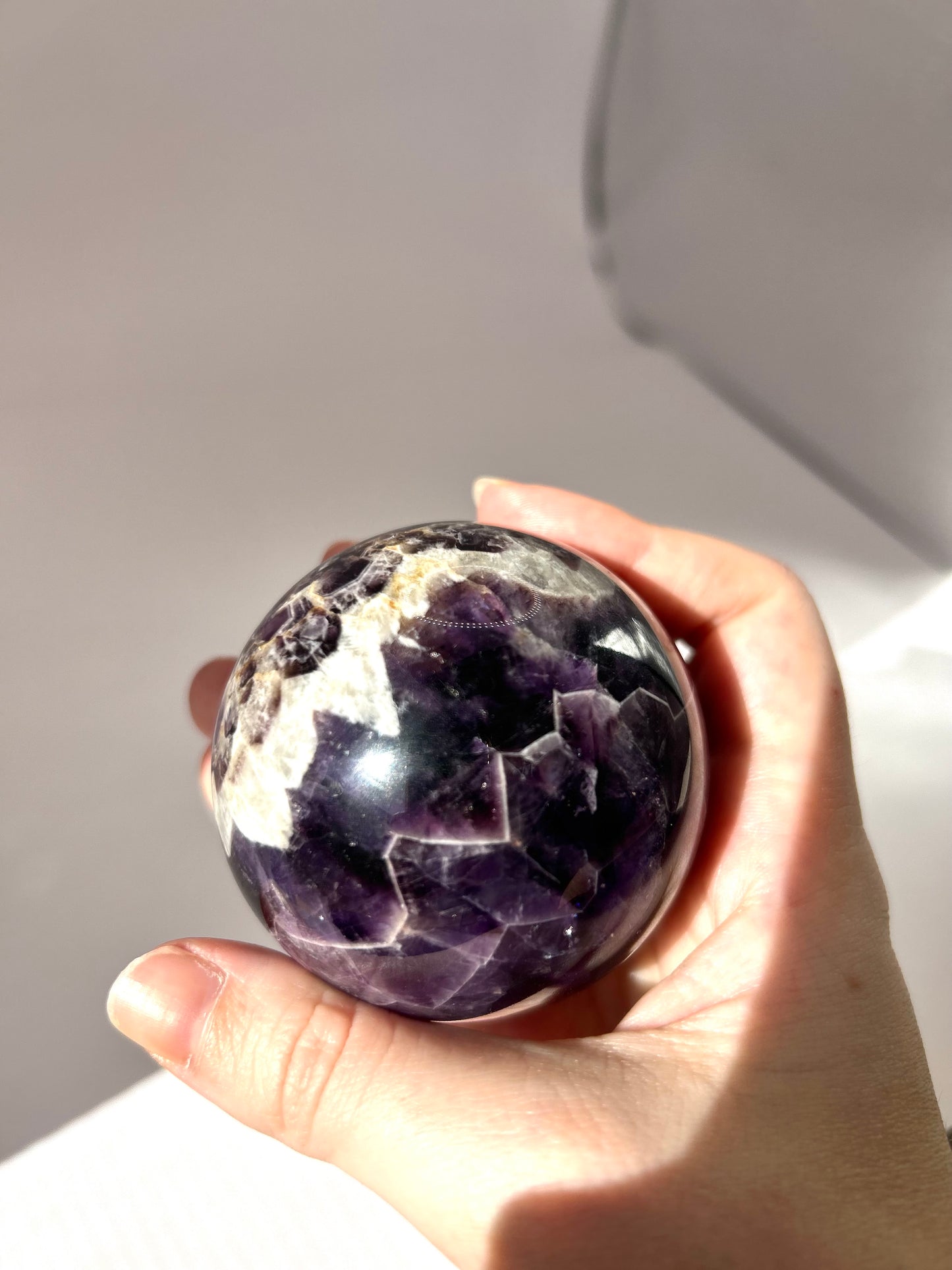 Chevron Amethyst Sphere