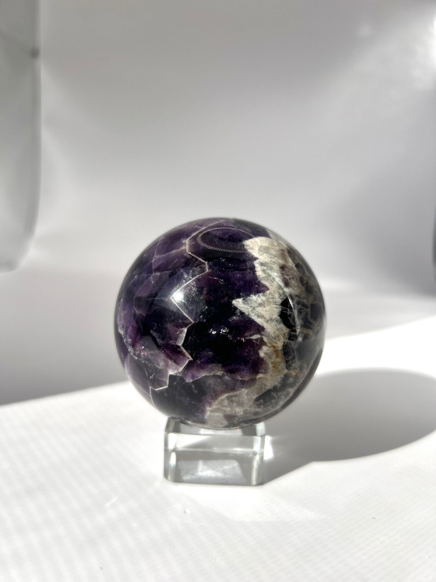 Chevron Amethyst Sphere