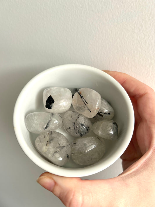 Tourmalinated Quartz Tumbles