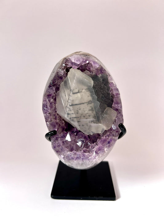 Amethyst Freeform with Calcite